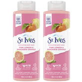 ST IVES BODY WASH - EXFOLIATING BODY WASH (PINK LEMON & MANDARIN ORCHID)