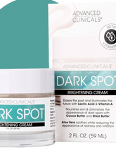 Advanced Clinicals Dark Spot Face Moisturizer | Lactic Acid Lotion For Face With Caffeine, Cocoa Butter, & Vitamin A | Brightening Cream Visibly Reduces Look Of Dark Spots & Uneven Skin Tone, 2 Fl Oz