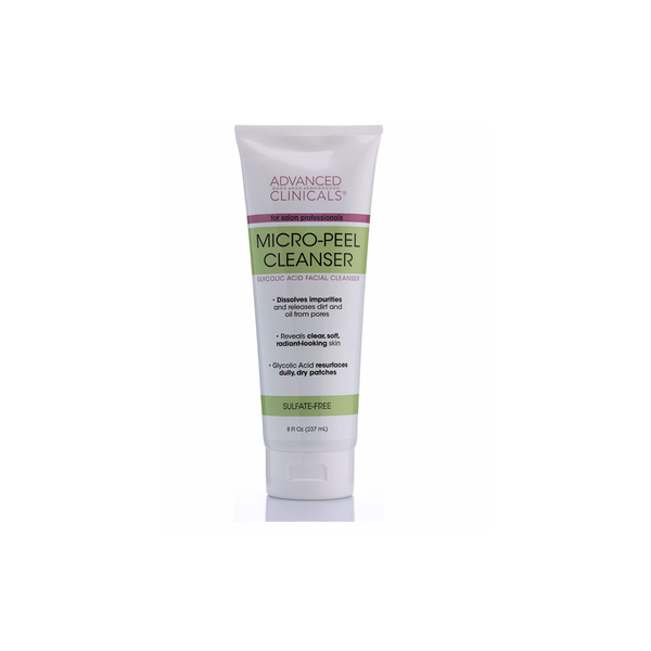 Advanced Clinicals Micro-Peel Glycolic Acid Cleanser Face Wash