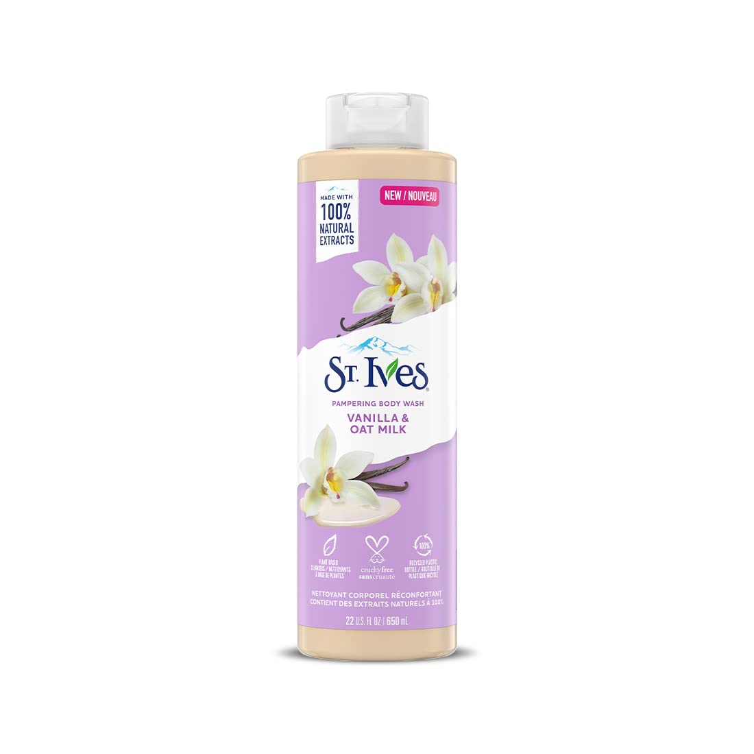 ST IVES BODY WASH - PAMPERING BODY WASH (VANILLA & OAT MILK)