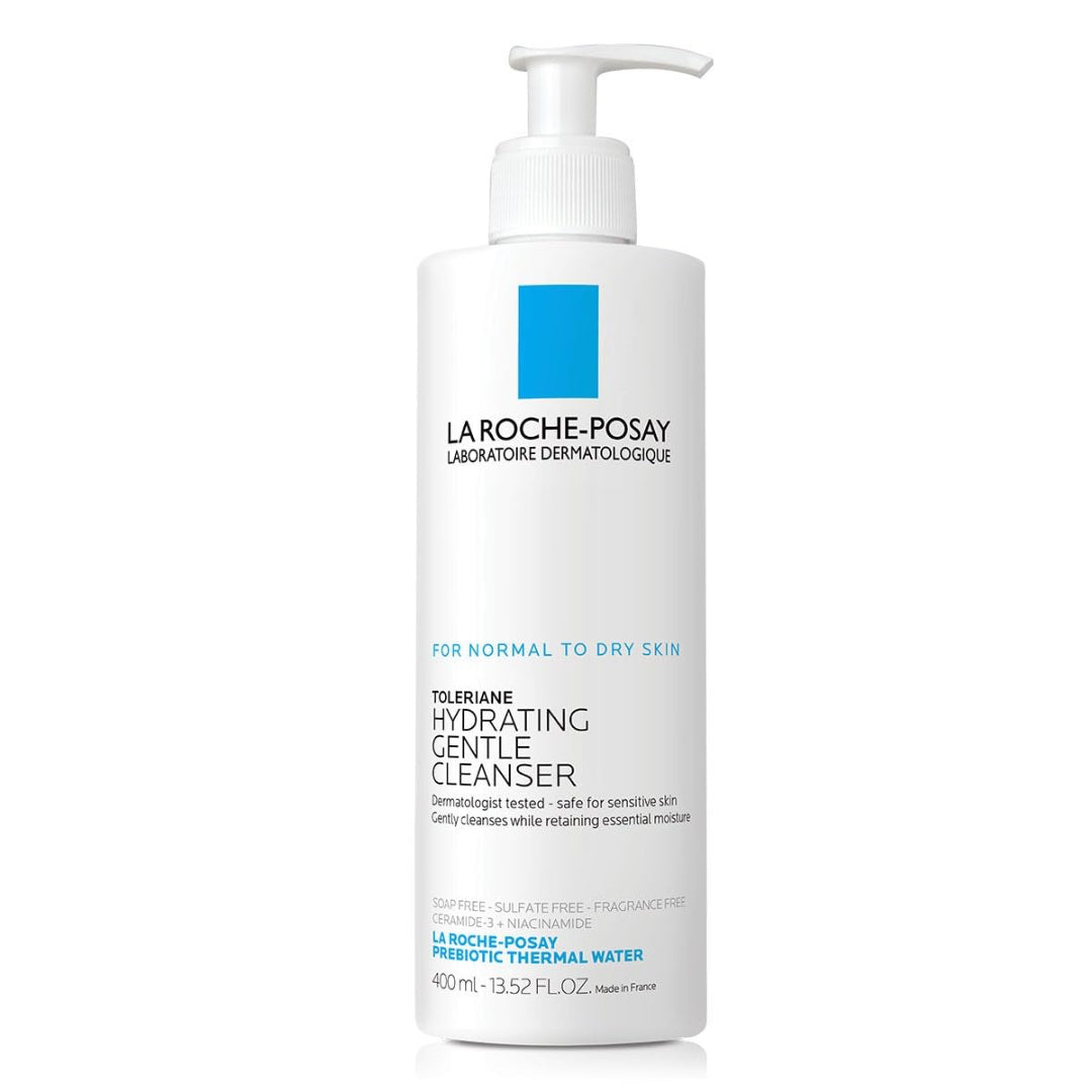 La Roche-Posay Toleriane Hydrating Gentle Face Cleanser, Hydrating Facial Cleanser With Niacinamide + Ceramides, Daily Face Wash For Dry Skin To Normal Skin, Sensitive Skin Tested, Fragrance Free