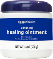 Amazon Basics Healing Ointment & Skin Protectant for Dry & Cracked Skin and Chapped Lips, Fragrance Free,