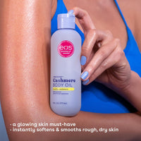 Eos Cashmere Body Oil, Vanilla Cashmere, 24 Hour Moisture, Plant-Based
