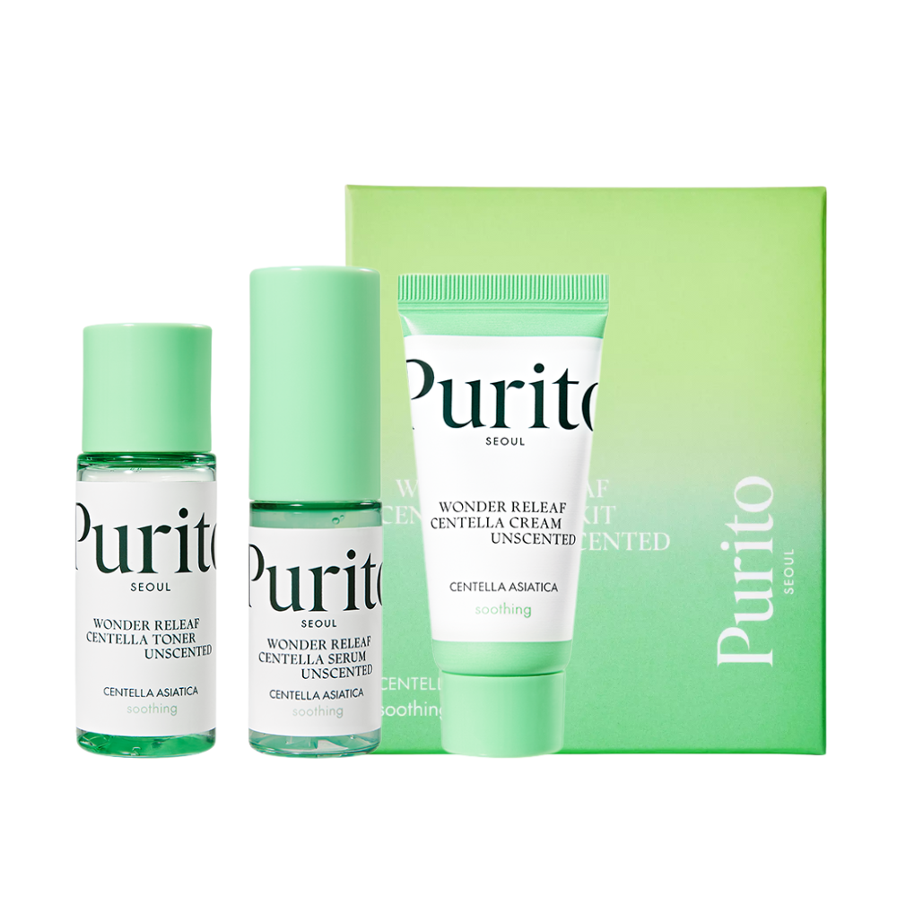 Purito SEOUL - Wonder Releaf Centella Mini Kit Unscented - 1 set (3 items)