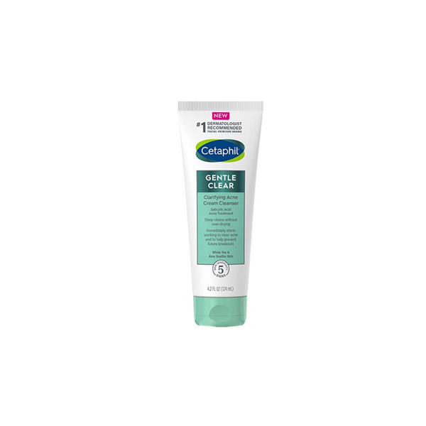 Cetaphil Acne Face Wash, Gentle Clear Clarifying Acne Cream Cleanser with 2% Salicylic Acid