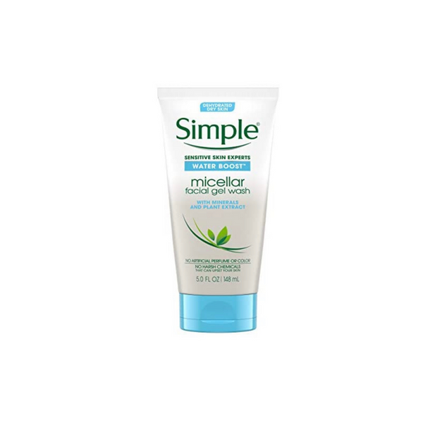 Simple Water Boost Micellar Facial Gel Wash Sensitive Skin 5 oz